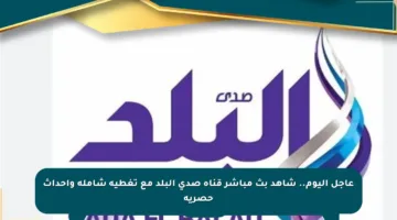 عاجل اليوم.. شاهد بث مباشر قناة صدى البلد مع تغطية شاملة وأحداث حصرية